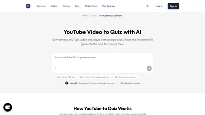Youtube to Quiz