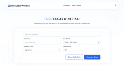 Free AI Essay Writer