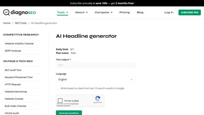AI Headline Generator by DiagnoSEO