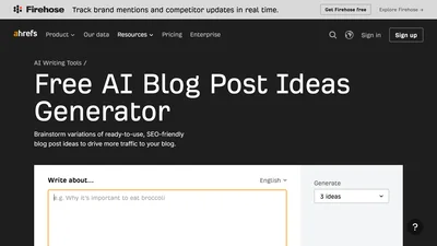 Ahrefs AI Blog Post Ideas