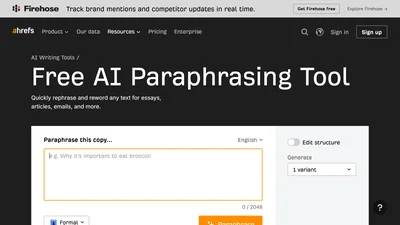 Ahrefs AI Paraphrasing Tool