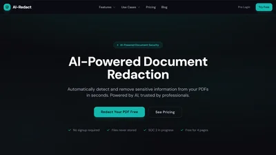 AI PDF Redaction Tool