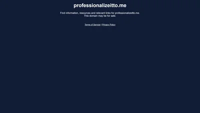Professionalize It To Me